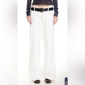 Lioness jeans top model low rise porcelain white jeans medium